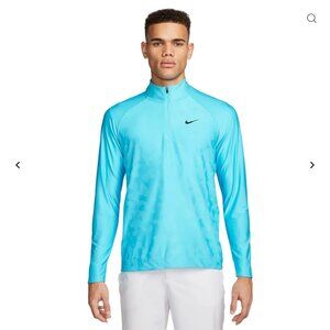 Nike Dri-FIT ADV Tour 1/2-Zip Golf Top - Batlic Blue/Black- Medium